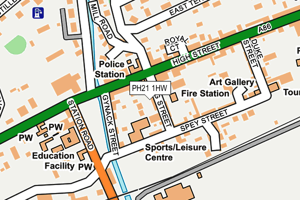 PH21 1HW map - OS OpenMap – Local (Ordnance Survey)