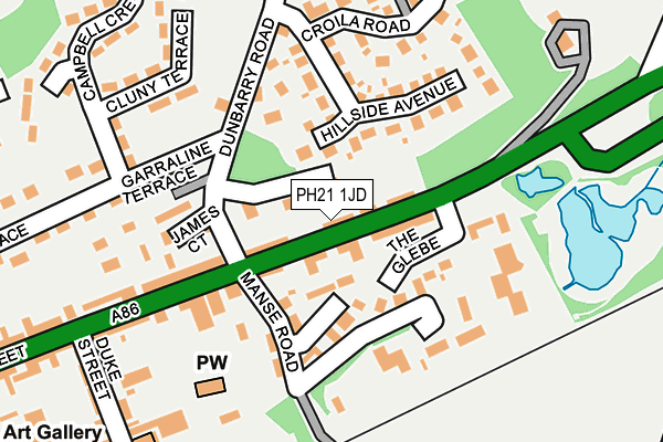 PH21 1JD map - OS OpenMap – Local (Ordnance Survey)