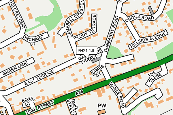 PH21 1JL map - OS OpenMap – Local (Ordnance Survey)