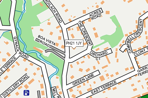 PH21 1JY map - OS OpenMap – Local (Ordnance Survey)