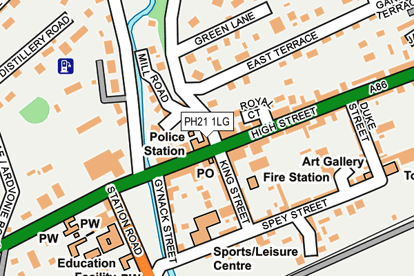 PH21 1LG map - OS OpenMap – Local (Ordnance Survey)