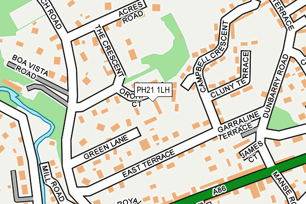 PH21 1LH map - OS OpenMap – Local (Ordnance Survey)