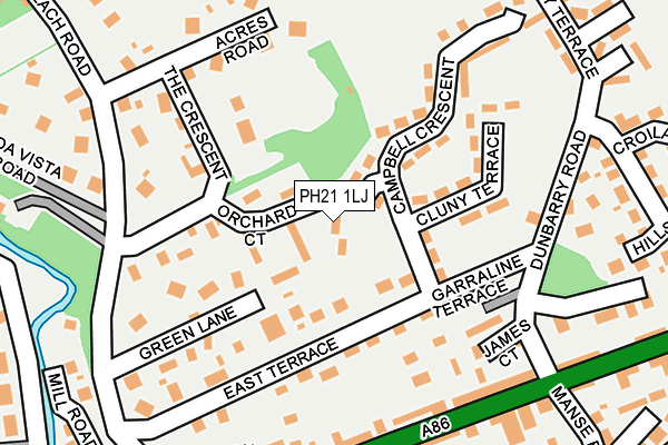 PH21 1LJ map - OS OpenMap – Local (Ordnance Survey)