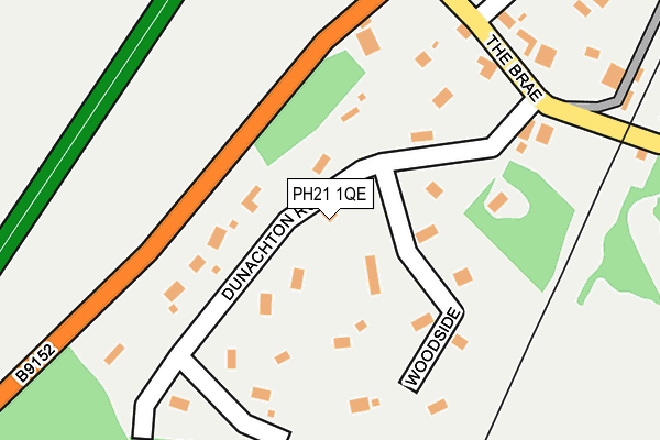 PH21 1QE map - OS OpenMap – Local (Ordnance Survey)