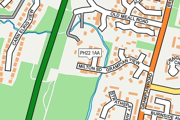 PH22 1AA map - OS OpenMap – Local (Ordnance Survey)