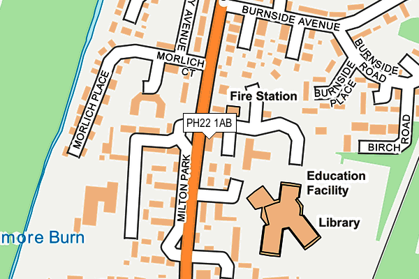 PH22 1AB map - OS OpenMap – Local (Ordnance Survey)