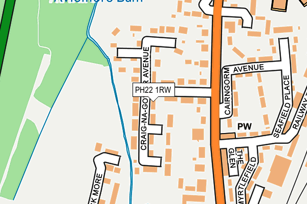 PH22 1RW map - OS OpenMap – Local (Ordnance Survey)