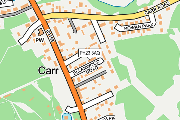 PH23 3AQ map - OS OpenMap – Local (Ordnance Survey)