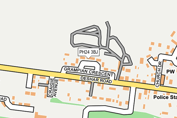 PH24 3BJ map - OS OpenMap – Local (Ordnance Survey)