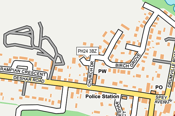 PH24 3BZ map - OS OpenMap – Local (Ordnance Survey)