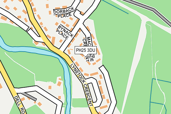 PH25 3DU map - OS OpenMap – Local (Ordnance Survey)