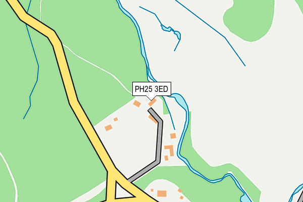 PH25 3ED map - OS OpenMap – Local (Ordnance Survey)