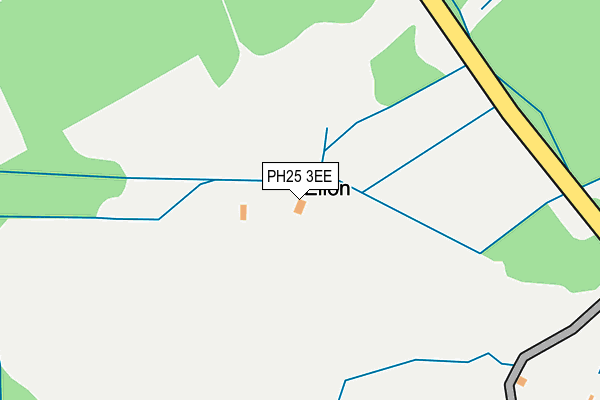 PH25 3EE map - OS OpenMap – Local (Ordnance Survey)