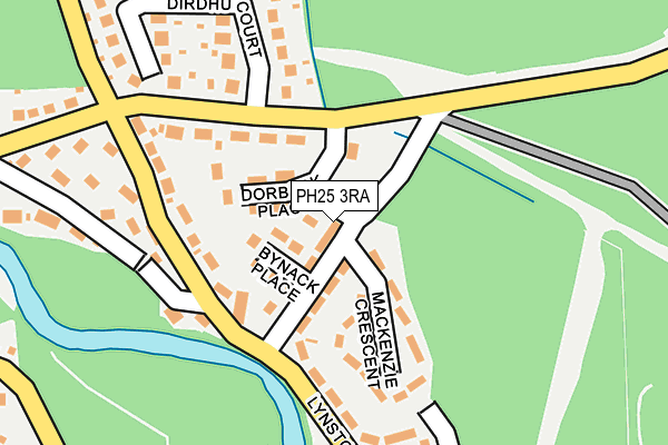 PH25 3RA map - OS OpenMap – Local (Ordnance Survey)