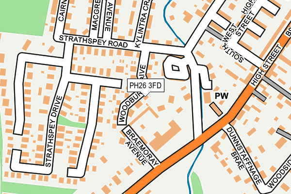 PH26 3FD map - OS OpenMap – Local (Ordnance Survey)