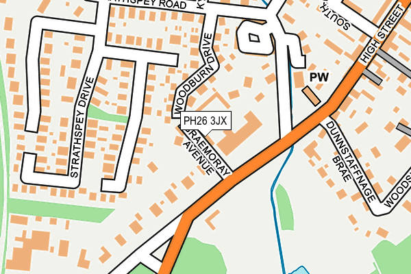 PH26 3JX map - OS OpenMap – Local (Ordnance Survey)