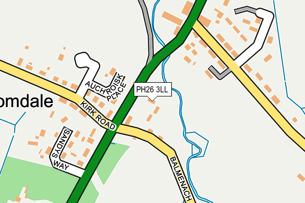 PH26 3LL map - OS OpenMap – Local (Ordnance Survey)