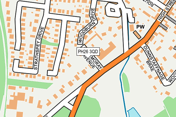 PH26 3QD map - OS OpenMap – Local (Ordnance Survey)