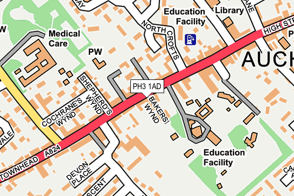 PH3 1AD map - OS OpenMap – Local (Ordnance Survey)