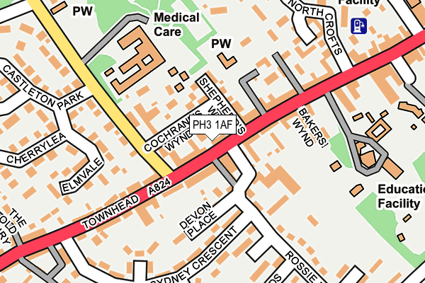 PH3 1AF map - OS OpenMap – Local (Ordnance Survey)