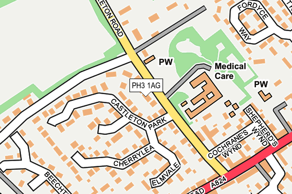 PH3 1AG map - OS OpenMap – Local (Ordnance Survey)