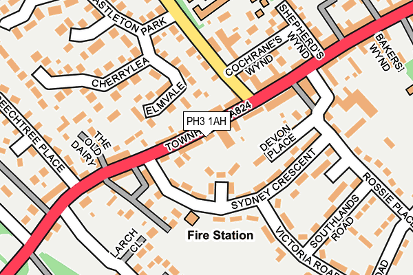 PH3 1AH map - OS OpenMap – Local (Ordnance Survey)