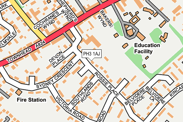 PH3 1AJ map - OS OpenMap – Local (Ordnance Survey)