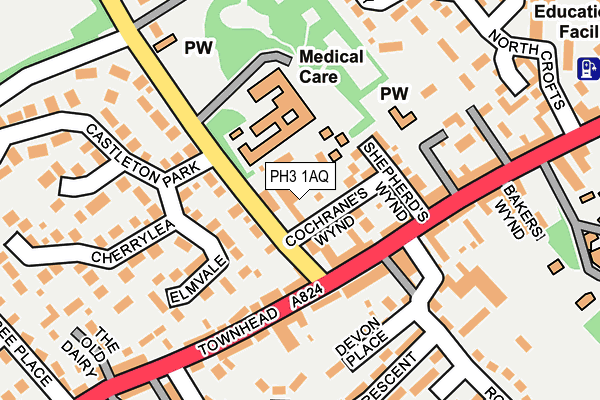 PH3 1AQ map - OS OpenMap – Local (Ordnance Survey)
