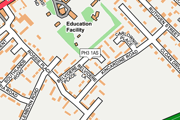 PH3 1AS map - OS OpenMap – Local (Ordnance Survey)