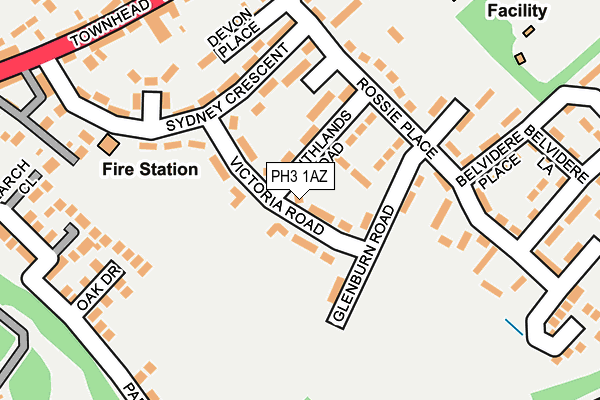 PH3 1AZ map - OS OpenMap – Local (Ordnance Survey)