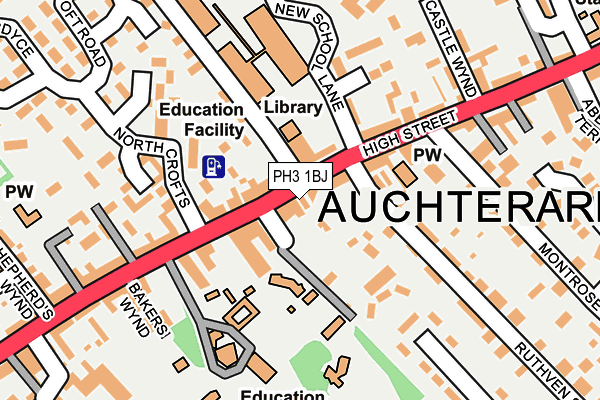 Map of NEWSPLUS AUCHTERARDER LIMITED at local scale