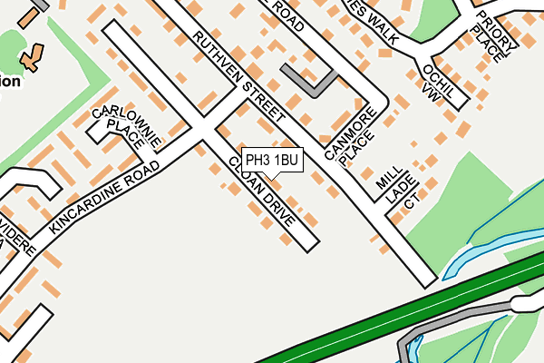 PH3 1BU map - OS OpenMap – Local (Ordnance Survey)