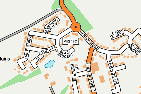 PH3 1FX map - OS OpenMap – Local (Ordnance Survey)