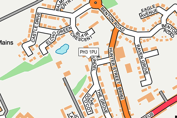 PH3 1PU map - OS OpenMap – Local (Ordnance Survey)