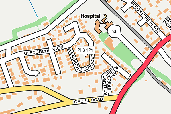PH3 1PY map - OS OpenMap – Local (Ordnance Survey)