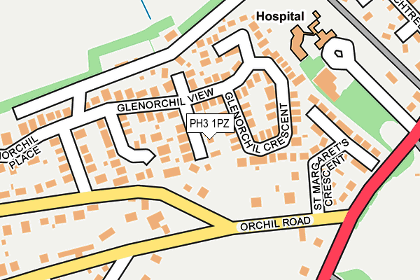 PH3 1PZ map - OS OpenMap – Local (Ordnance Survey)