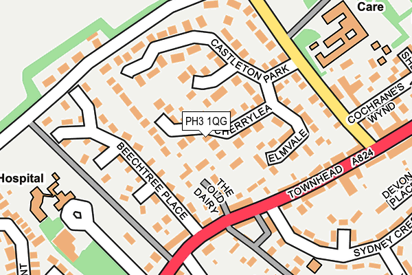 PH3 1QG map - OS OpenMap – Local (Ordnance Survey)