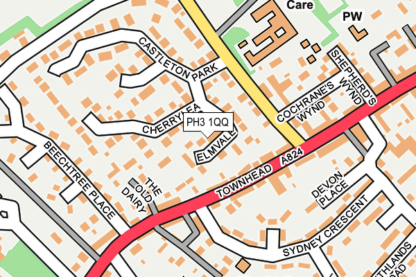 PH3 1QQ map - OS OpenMap – Local (Ordnance Survey)