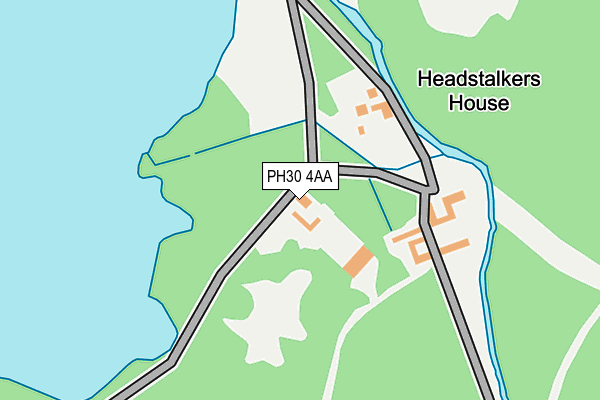 PH30 4AA map - OS OpenMap – Local (Ordnance Survey)