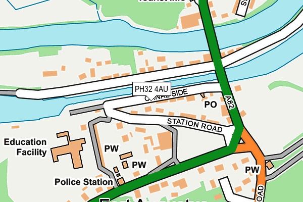 PH32 4AU map - OS OpenMap – Local (Ordnance Survey)