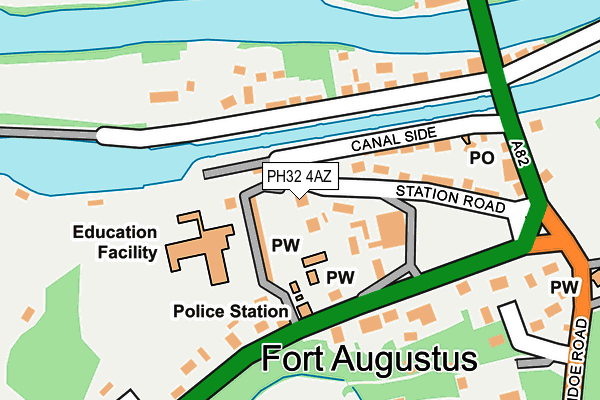 PH32 4AZ map - OS OpenMap – Local (Ordnance Survey)