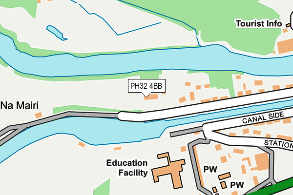 PH32 4BB map - OS OpenMap – Local (Ordnance Survey)