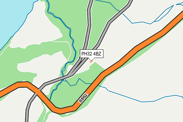PH32 4BZ map - OS OpenMap – Local (Ordnance Survey)