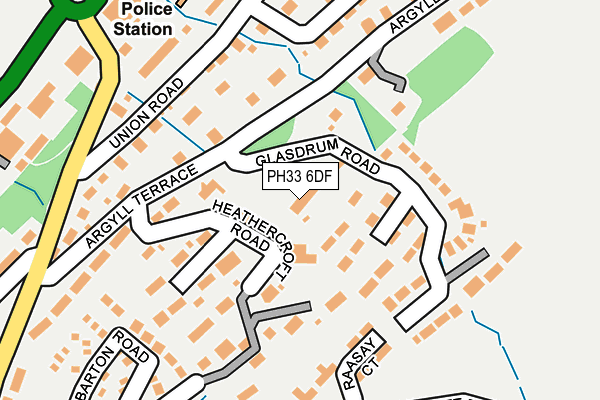 PH33 6DF map - OS OpenMap – Local (Ordnance Survey)