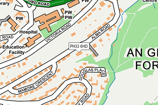 PH33 6HD map - OS OpenMap – Local (Ordnance Survey)
