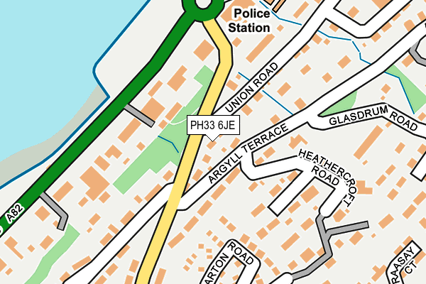 PH33 6JE map - OS OpenMap – Local (Ordnance Survey)
