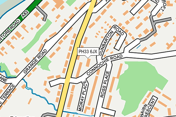 PH33 6JX map - OS OpenMap – Local (Ordnance Survey)