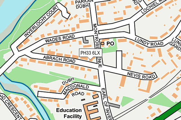 PH33 6LX map - OS OpenMap – Local (Ordnance Survey)