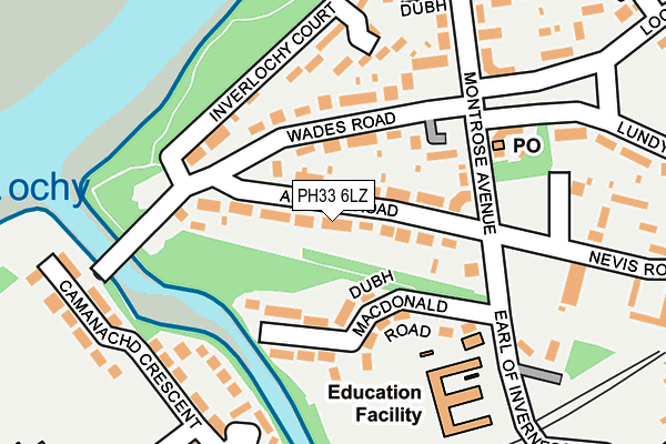 PH33 6LZ map - OS OpenMap – Local (Ordnance Survey)