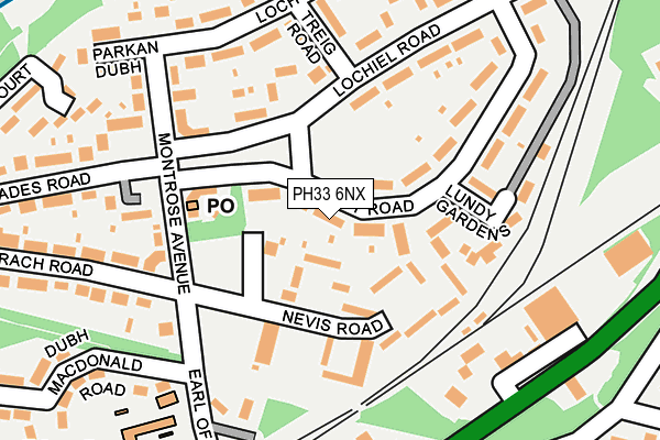 PH33 6NX map - OS OpenMap – Local (Ordnance Survey)